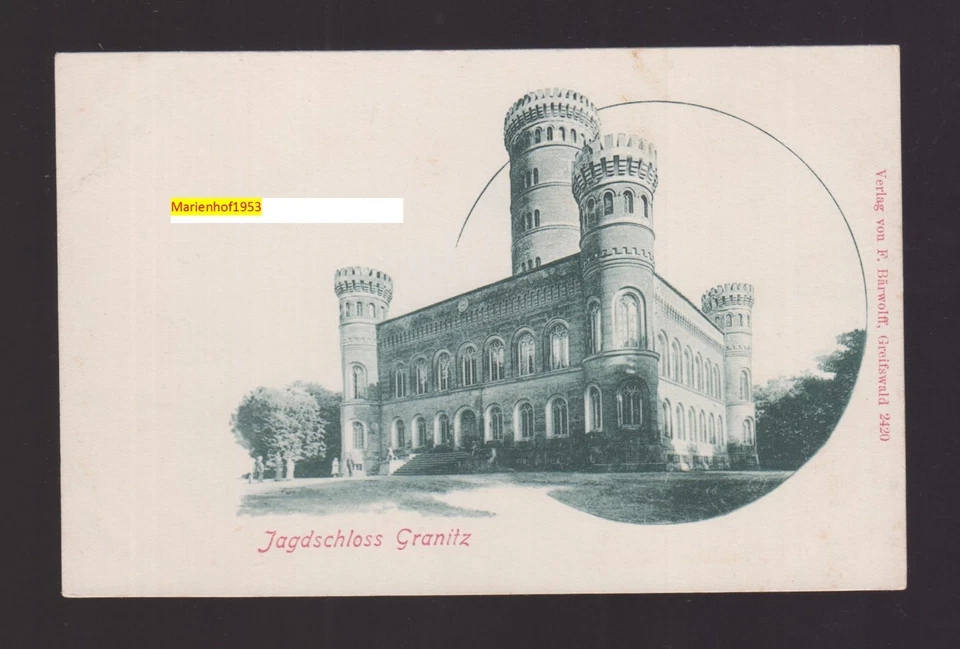 B 947/AK Jagdschloss Granitz/Rügen um 1900 - Bild 1 von 1