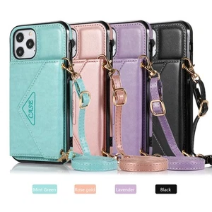 Funda sobre teléfono billetera con correa para el hombro para Samsung Galaxy S24+ Plus - Imagen 1 de 25