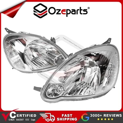 Set Pair LH+RH Head Light Lamp For Toyota Echo 2002~2005 3 & 5 Door Hatch - image 1 of 4