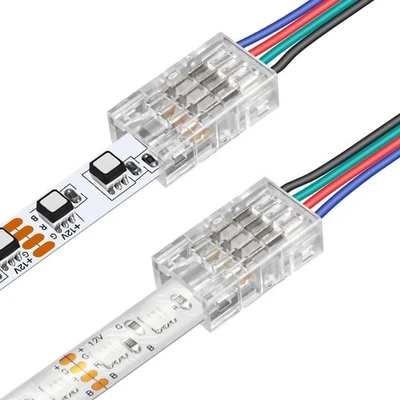 25Pcs 4 Pin 8mm LED Strip Connectors, Gapless Solderless, 5050, 3528 RGB Light - Image 1 of 4