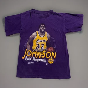 Vintage Magic Johnson Los Angeles Lakers 1990 Salem Sportswear Distressed Size S - Bild 1 von 8