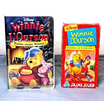 Winnie l’Ourson VHS Lot (2) – French tapes: Bonne Année Winnie + Cow-Boy - Image 1 of 4