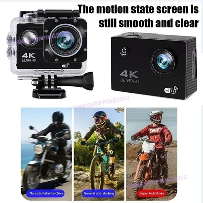 4K Sport Go Pro 170° Action Camera WiFi Ultra HD 16MP Waterproof Remote Control - Image 1 of 4