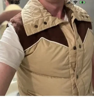 70’ Retro Vest Urban Cowboy BC Ethos Vintage Puffer Vest L - Image 1 of 4