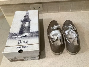 Bass Grey Seafarer 1 Boat Shoes Sneakers Mens Size 10M - New In Box - Picture 1 of 5