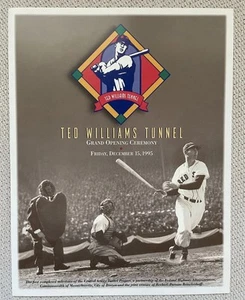Carpeta del programa Ted Williams Boston Tunnel Opening Day 1995 Boston Red Sox Ex⚾️ - Imagen 1 de 7
