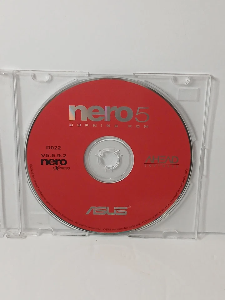 Nero 5 Burning ROM CD/DVD Burning Software Version 5 2002 V5.5.9.2 - Image 1 of 1