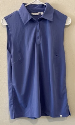 Lady Hagen Women’s Large Blue Sleeveless Golf Polo Tank Top Collared - Image 1 of 3