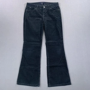 Talbots Pants Womens 4 Petite Black Corduroy Flare Trousers Signature Boot - Picture 1 of 13