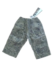 Virus Street 1947 Boys Kids Pants Cargo Pockets Army Green Printed Size 8 NWT - Picture 1 of 6