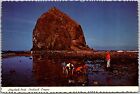 Postcard: "Agate Hunting At Haystack Rock - Oregon Coast" A110