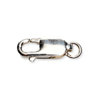 925 Sterling Silver Oval Lobster Clasp With Ring 10.5 12.4 14.5 16.8 19.2 22.9Mm