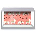 Fish Tank Background 90x45cm - Pink Llama Alpaca Cartoon Animal  #24611