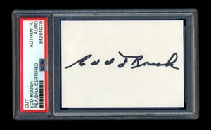 EDD ROUSH SIGNED MINT CUT PSA/DNA AUTOGRAPHED CINCINNATI REDS 1919 WORLD SERIES - Picture 1 of 1