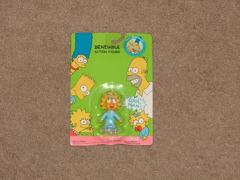 Maggie Simpson Bendable Figure Jesco 1990 ( NEW OLD STOCK ) 2" Tall Cover
