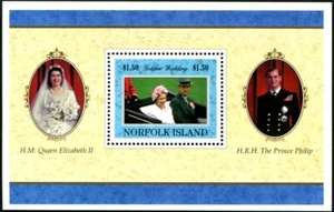 1997 Norfolk Island Royal Golden Wedding $1.50 Mini Sheet MNH, Clean & Fresh - Imagen 1 de 1