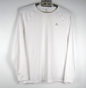 Solbari Men's Large White Stretch Nylon UPF 50+ Long Sleeve Crew Neck Tee - Picture 1 of 3