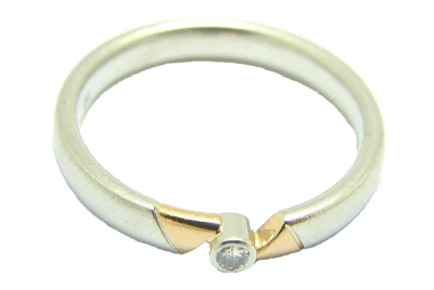 Damen Platin Brillantring 950 Platin Damen Brillant Platinring 5,1Gramm Größe 53 - Bild 1 von 4