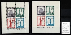 Germany 1949 Baden Mi Block 1( A+B) Perforate + Imperf with First day CTO Certif - Picture 1 of 3