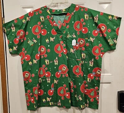 Blusa Médica Navidad Bob Esponja Grande Butterick #B4946 Hecha en Casa ¡NUEVA! Foto 1 de 3