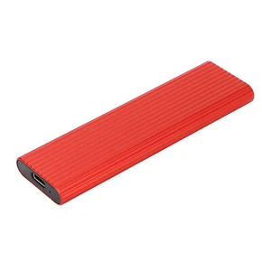 Red 256GB External Hard Drive M.2 NGFF 10Gbps Type C Interface Mobile Hard D Hot - Afbeelding 1 van 12