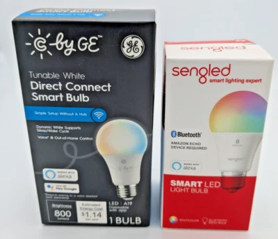 Smart LED Light Bulb Pack Sengled‎ ‎B11-N1EW Colored + C by GE Tunable White New - Image 1 of 4