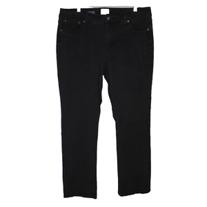 SJB Jeans Black Women Size 16 Petite Straight Leg St John's Bay - Picture 1 of 9
