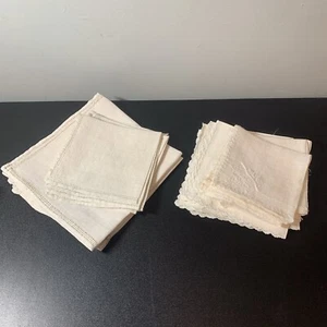 Vintage Handmade napkins Off White Very Nice Used Lot Of 20 Total - Picture 1 of 17