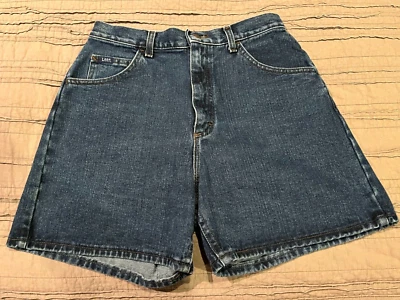 Pantalones Cortos Para Mujer De Colección LEE De Tiro Alto Denim Mamá Hechos en EE. UU. Talla 12 Med (30 x 5" Entrepierna) Foto 1 de 4