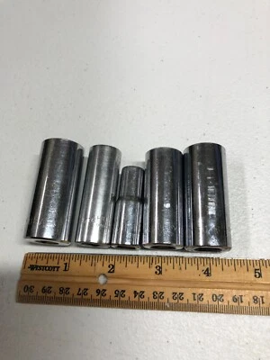 Husky 3/8 Drive Mixed Sockets 3/8" 9/16" 5/8" 11/16" 3/4" inch 12 Point - Image 1 of 4
