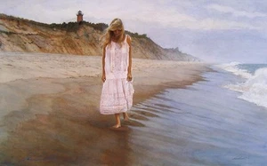 "Steve Hanks, ""Gathering Thoughts", litografía de edición limitada en papel, 16,5""h x 28""w, AP/99 - Imagen 1 de 2