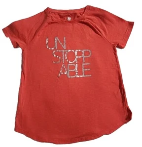 Athletic Works Girls Unstoppable Neon Peach T-shirt Melon 10 12 M Medium Shirt - Picture 1 of 4