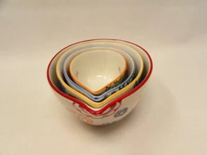 Juego de Tazas Medias Zinnia by Pier 1 Floral, Borde Rojo b202 - Imagen 1 de 3
