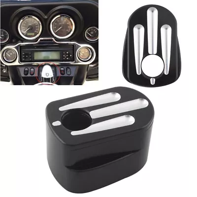 Cubierta de interruptor de encendido negra corte de borde para Harley Touring Street Road Glide 14-23 Foto 1 de 4