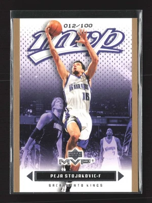 2003-04 Upper Deck MVP #154 Peja Stojakovic Gold Sacramento Kings SN #/100 - Image 1 of 2