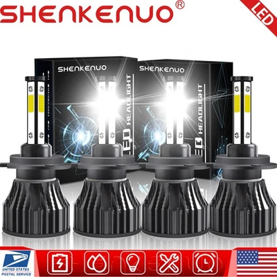 For Volvo S70 Sedan 4-Door 1998-2000 H7+H7 LED Headlight High Low Beam Bulbs KIT - Изображение 1 из 4