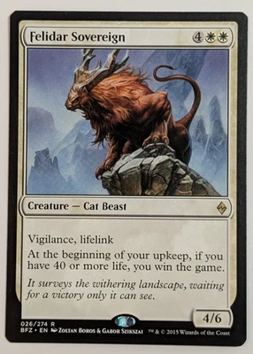 MTG Card - 1x Felidar Sovereign - Battle for Zendikar - NM - Magic The Gathering - Image 1 of 4