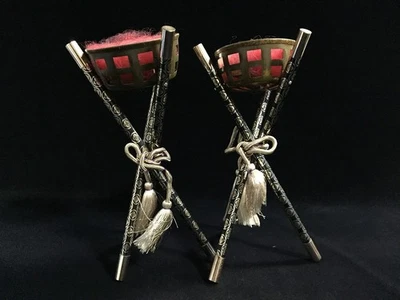 C0332 Hoguera Japonesa SAMURAI Estilo KAGARIBI Adorno De Colección Interior OKIMONO Foto 1 de 4