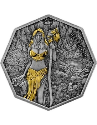 HERBALIST RITUAL Witchcraft 1 Oz Silver Coin 5 Mark Germania 2025 - Image 1 of 3