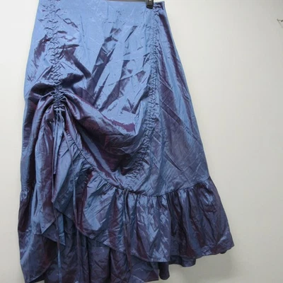 Scarlet Darkness Steampunk Renaissance Bustle Maxi Skirt 2XL Iridescent Purple - Image 1 of 4