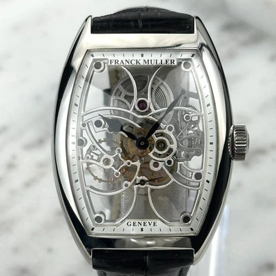 Franck Muller Cintree Curvex Skeleton Watch 8880 B S6 SQT 7 day Steel Box Papers - Image 1 of 4