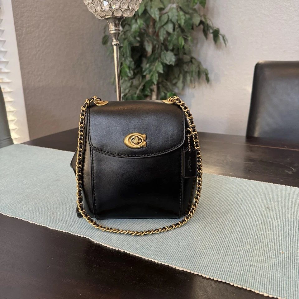 Кожаный мини-рюкзак Coach Parker с откидным верхом - Изображение 1 из 4