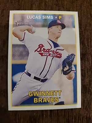 9 CARD LOT -2016 Topps Heritage Minor League Lucas Sims Gwinnett Braves #73 - Image 1 of 2