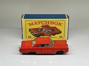 MATCHBOX LESNEY Pontiac Coupe No. 22 with ORIGINAL E BOX Red - Picture 1 of 8