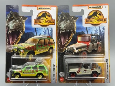 Lote de 2 Matchbox - Jurassic World Dominion Series '93 Ford Explorer y 93 Jeep W Foto 1 de 4
