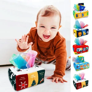 Baby Tissue Box Toy, Montessori Toys For Babies 6-12 Months Sensory Toys Magic - Picture 1 of 16