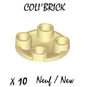 Lego 2654 - 10x Plate round 2x2 rounded bottom - Beige / Tan - NEW - Picture 1 of 1