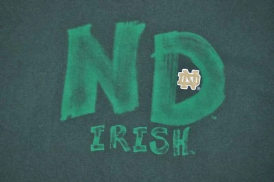 camiseta pequeña universidad de notre dame lucha fútbol irlandés 20 pulgadas pit2pit Foto 1 de 4