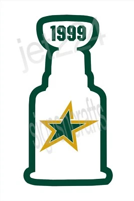 Calcomanía adhesiva Dallas Stars Stanley Cup 1999 Foto 1 de 3