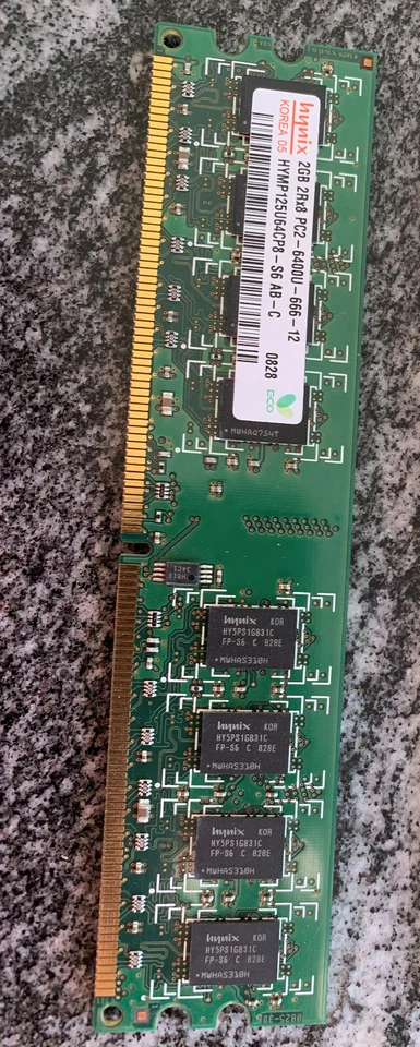 Hynix PC2-6400U 2GB Desktop Memory Module 1x2GB=2GB Total) - Image 1 of 1